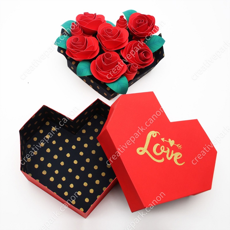 San Valentín - Caja con rosas